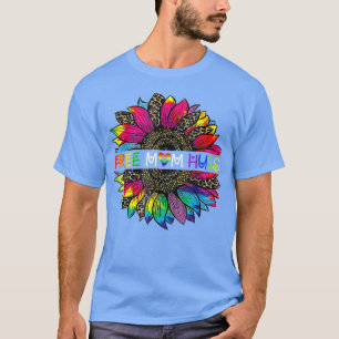 Camiseta Mãe Livre de orgulho gay Abraça LGBT de Girassol