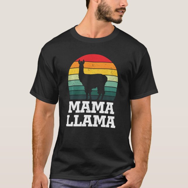 Camiseta Mãe Llama Dia de as mães Feliz (Frente)