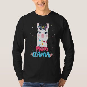 Camiseta Mãe Llama Dia de as mães Mulheres Mãe Aniversário