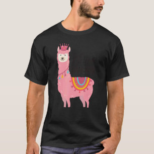 Camiseta Mãe Llama Queen Cute Animal Para Mulheres Llama 1