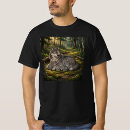 Camiseta Mãe Loba E Filhotes