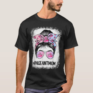 Camiseta Mãe loira mãe do concurso cabelo coque bagunçado f