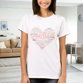 Camiseta Mãe mãe arte de coração