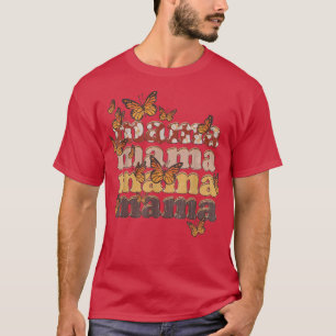 Camiseta Mãe Mãe Borboleta Boho Mãe Mãe Vaca Leopardo Impre