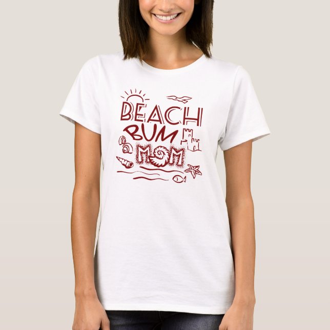 Camiseta Mãe/mãe do Bum Retro Beach (Frente)