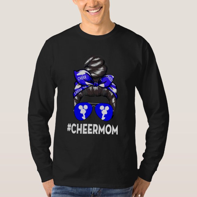 Camiseta Mãe Mãe Mãe Mãe Mãe Pais Cheerhead Mãe Mensagem B (Frente)