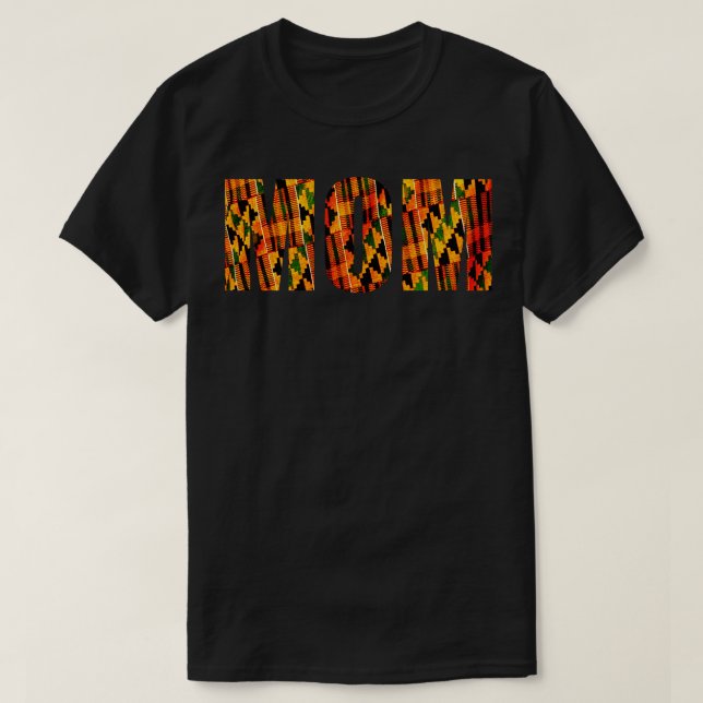 Camiseta Mãe Mães Kente Pattern (Frente do Design)