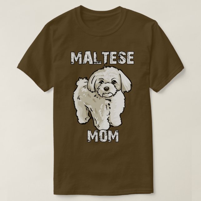 Camiseta Mãe maltesa (Frente do Design)