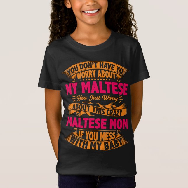 Camiseta Mãe Maltesa Louca (Frente)