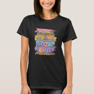 Camiseta Mãe Mamãe Bruh Leopardo Boho Feliz Dia das Mães