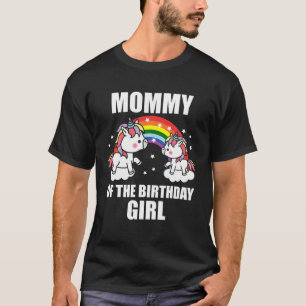 Camiseta Mãe Mamãe Da Garota De Aniversário Engraçada Unico