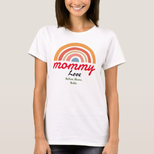 Camiseta mãe mamãe nomes de filhos personalização