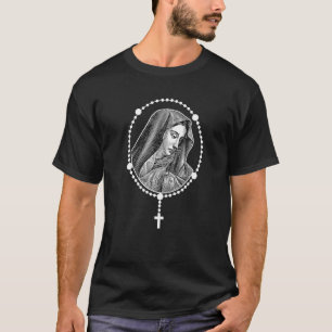 Camiseta Mãe Maria Cristã Católica Santo Rosário São M