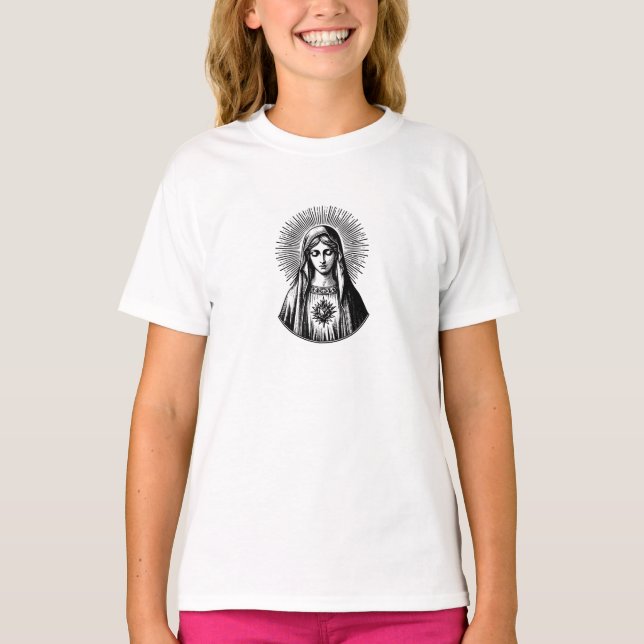 Camiseta Mãe Mary Clássica T-shirt Unisex (Frente)