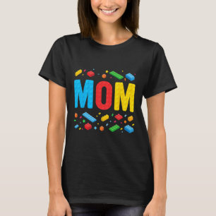 Camiseta Mãe Master Builder Construindo Tijolos Família M