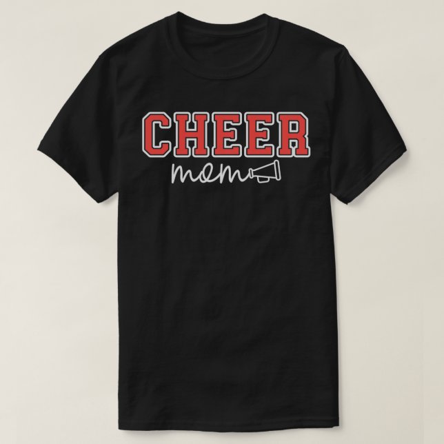 Camiseta Mãe Megaphone Engraçado Cheerleader Mães Appr (Frente do Design)