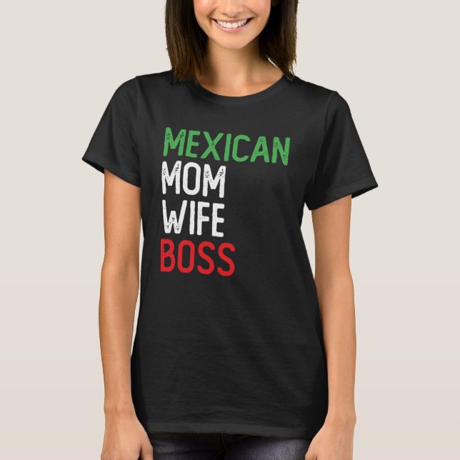 Camiseta Mãe mexicana Chefe Chefe Diretor Executivo Pequena (Frente)