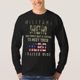 Camiseta Mãe Militar Eu Criei Meu Braço Americano Herói