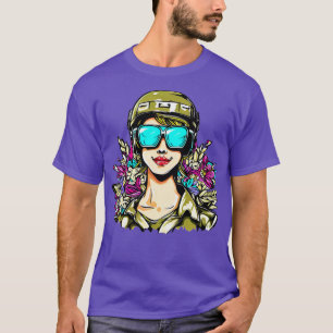 Camiseta Mãe militar maravilhosamente bonita