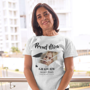 Camiseta Mãe Moderna Orgulhosa Do Formando   Foto T-Shirt