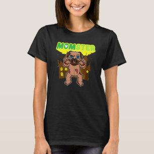 Camiseta Mãe Monstro Assustadora Dia das Bruxas Mamãe Sinis