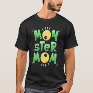 Camiseta Mãe Monstro Dia das Bruxas Mamãe Olhos de Monstro