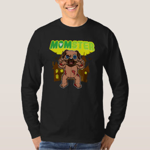 Camiseta Mãe Monstro Mãe Assustadora Dia das Bruxas Mamãe S