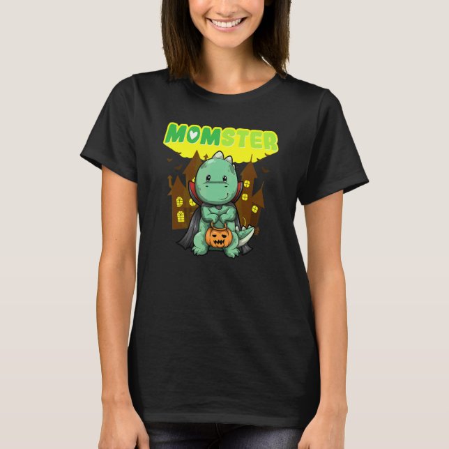 Camiseta Mãe Monstro Mãe Assustadora Dia das Bruxas Mamãe S (Frente)