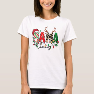 Camiseta Mãe Natal Claus - Um Presente De Natal Engraçado