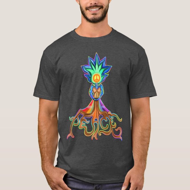 Camiseta Mãe Natureza Raízes da Paz (Frente)