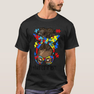 Camiseta Mãe Negra Africana Autismo Afro Mãe Consciência do