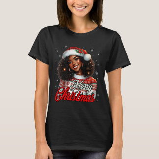 Camiseta Mãe negra africana de Natal afro-americana