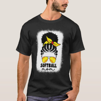 Camiseta Mãe Negra Afro-Americana de Softbol Catcher Arreme