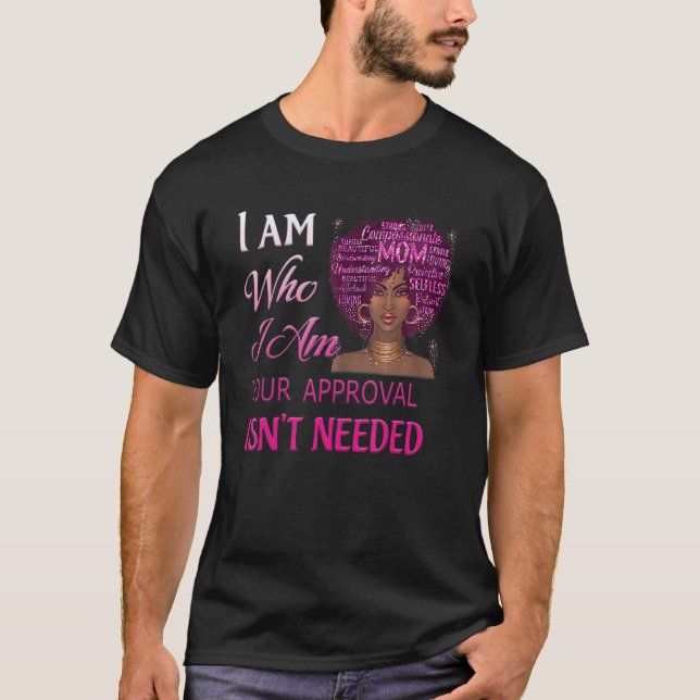 Camiseta Mãe Negra Lady Curly Natural Afro-Americana (Frente)