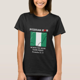 Camiseta Mãe NIGERIANA vale mais do que rubis PROV 31 Black