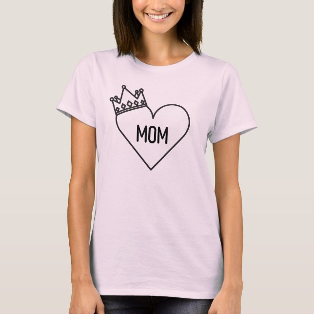 Camiseta Mãe (no Coração com uma Coroa) (Frente)