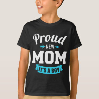 Camiseta Mãe nova e orgulhosa... é uma revelação de gênero