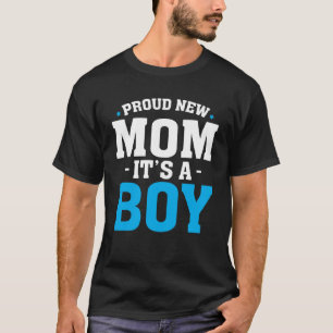 Camiseta Mãe Nova Orgulhosa é um menino promovido a gênero