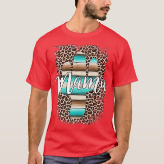 Camiseta Mãe Ocidental Leopard Cactus Serape Cowgirl Mães R