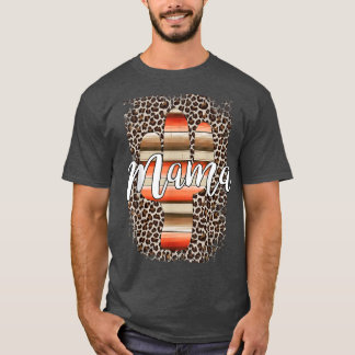 Camiseta Mãe Ocidental Leopard Cactus Serape Cowgirl Mães R