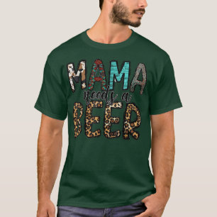 Camiseta Mãe Ocidental Mamãe Leopard Cowhide Mama Precisa D