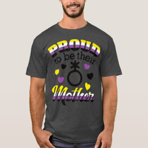 Camiseta Mãe Orgulhosa Criança Não Binária Bandeira LGBTQ S