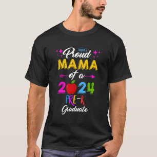 Camiseta Mãe Orgulhosa Da Família Pré-K Do Formando Pré-Esc