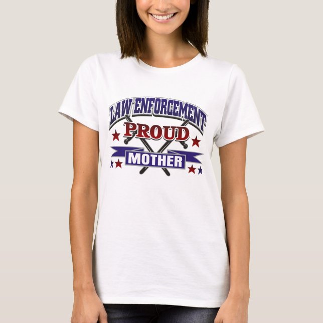 Camiseta Mãe orgulhosa da polícia (Frente)