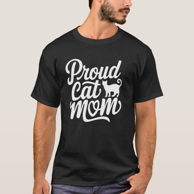 Camiseta Mãe Orgulhosa de Gato (Frente)