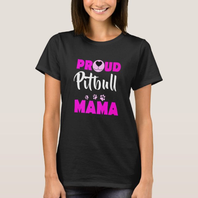 Camiseta Mãe Orgulhosa de Pitbull (Frente)