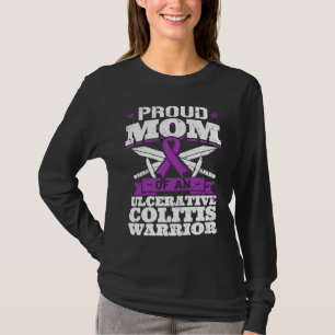 Camiseta Mãe Orgulhosa De Um Guerreiro Da Colite Ulcerativa