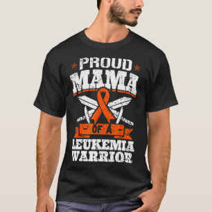 Camiseta Mãe Orgulhosa De Um Guerreiro De Leucemia Mãe Conh