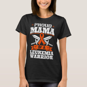 Camiseta Mãe Orgulhosa De Um Guerreiro De Leucemia Mãe Conh