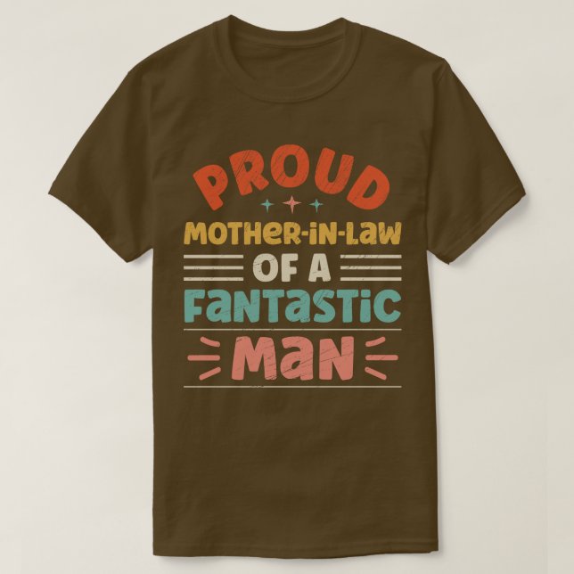 Camiseta Mãe Orgulhosa De Um Homem Fantástico 1 (Frente do Design)